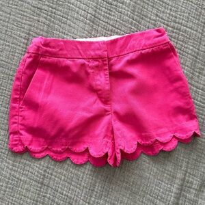 Crewcuts Scalloped Hem Shorts - Dark Pink